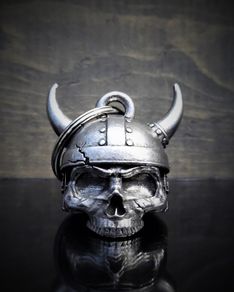 Bravo 3D Viking Helmet Skull Guardian Spirit Bell Motorcycle Motorbike Biker Gift