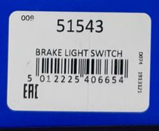 Brake Light Switch Intermotor 51543