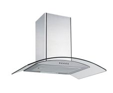 Cooker Hood 60cm Curved Glass and Stainless Steel