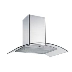 Cooker Hood 60cm Curved Glass and Stainless Steel