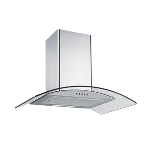 Cooker Hood 60cm Curved Glass and Stainless Steel
