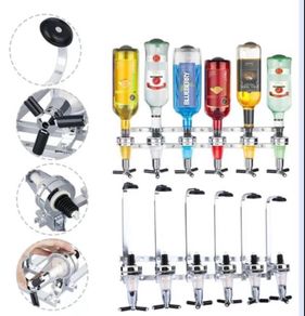 NEW 6 Bottle Wall Mounted Optic Dispenser Home Bar