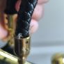 Vintage Gianni Versace Medusa Black Leather Handbag Image 7