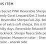 PINK VICTORIAS SECRET Reversible Sherpa Leopard Jacket Size Medium! Image 3