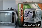 Vintage portable mini TV  new in box and tee shirt