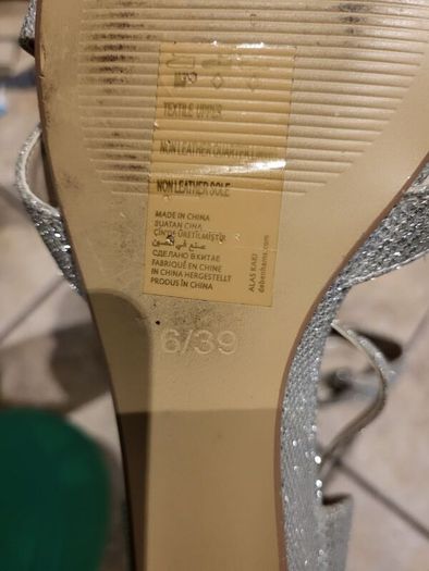 silver sparkly shoe
