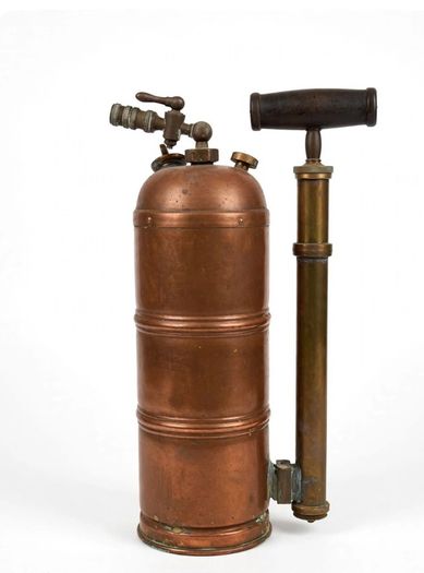 Antique French Copper & Brass Vineyard Sprayer Muratori Paris