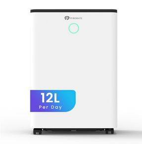 12L Per Day Dehumidifier for Home Digital Display Humidity Sensor 24H Timer Auto Shut Off Laundry Drying