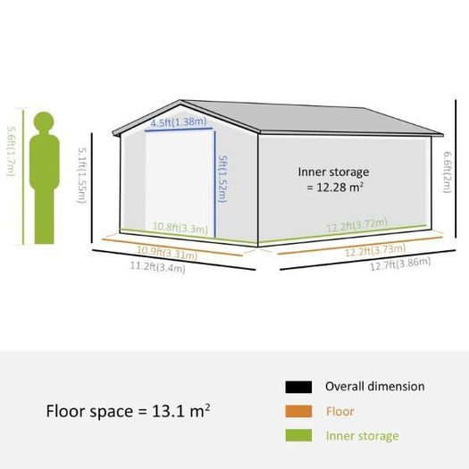 Garden Storage Shed13ft x 11ft