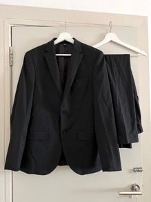 M&S black formal suit set small