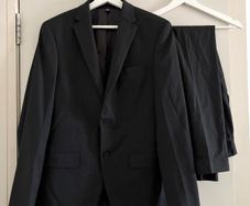 M&S black formal suit set small