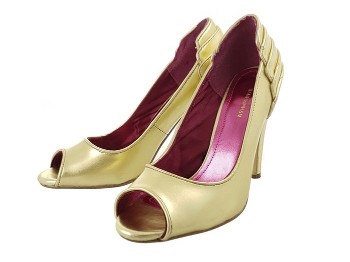 Ladies Shoes High Heels Gold size 36