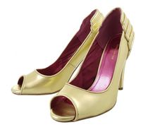 Ladies Shoes High Heels Gold size 36
