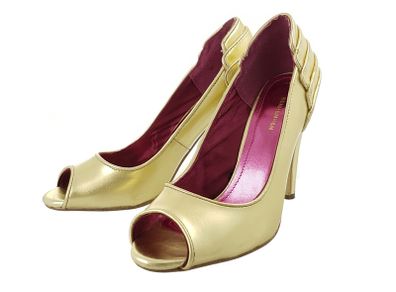 Ladies Shoes High Heels Gold size 36