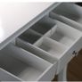 Cosmetic Dressing Table with Light Up Dressing with Mirror and Light Bulbs And Stool White Image 6