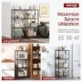 Storage Shelves - 4 Tier Sturdy Metal Garage Shelving Unit with Adjustable Leveling Feet, Space-Saving Shelves Organizer for Pantry, Laundry, Kitchen, 46.5 x 32.0 x 112 cm, Black Image 6