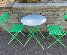 Lovely Garden - Patio Bistro Foldable Table With 2 Matching Chairs - Can Deliver
