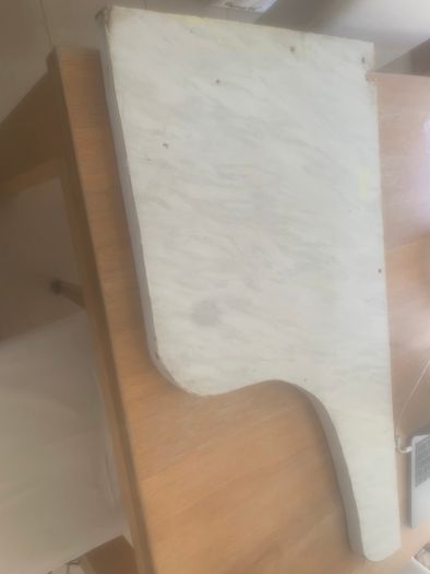 Corner Shelf with curve White Grey