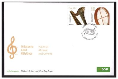 2014 Ireland Europa (Musical Instruments) Commemorative Stamps An Post First Day Cover (FDC)