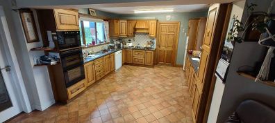 Solid Wood Kitchen - Complete Set (All Units + Worktops)