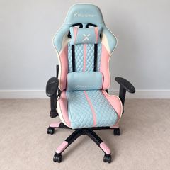 X Rocker Gaming Chair Blue and Pink