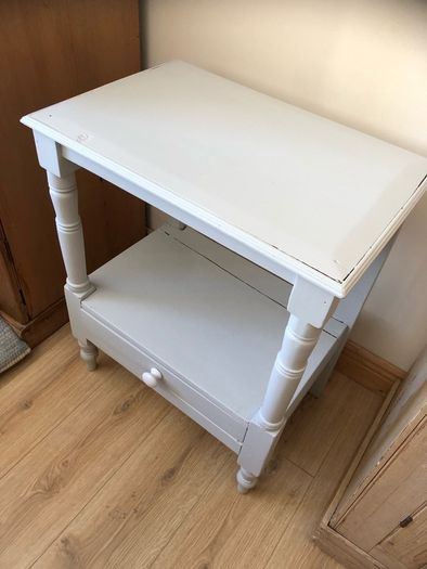 Painted pine lamp table / bed side table.