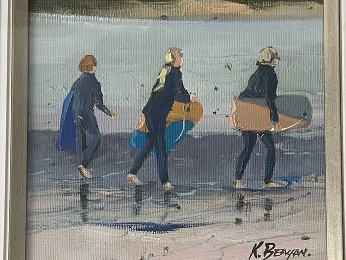 Kate Beagan four Oil on Board paintings