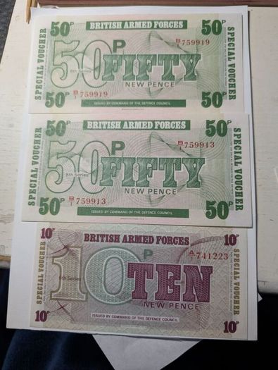 British Army money