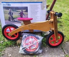Balance bike and trike 2in1 wooden