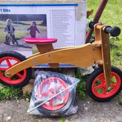 Balance bike and trike 2in1 wooden
