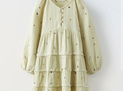 Zara girls embroidered dress