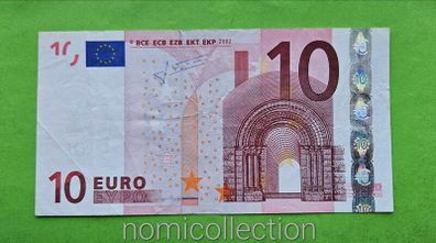 Ireland 2002 year 10 Euro Banknote.