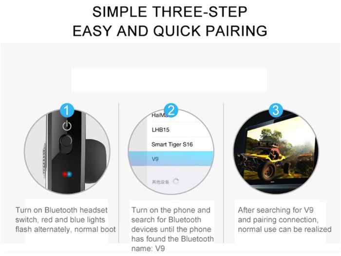 Brand New Handsfree Business Bluetooth Headphone With Mic Voice Control Wireless Earphone Bluetooth Headset For Drive Noise Cancelling.
