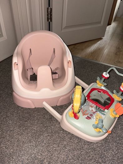 Mamas & Papas Bug 3-in-1 Floor and Booster Seat with Activity Tray - Blossom