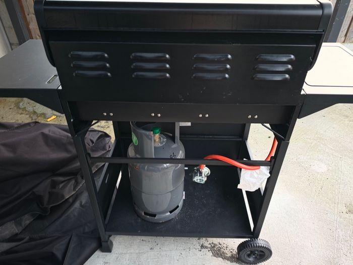 Texas gas bbq with 4 burners cover extra side burner accessories