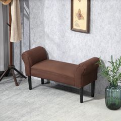 Bench Banquette Contemporary Design curved armrests Great Comfort 102L x 36l x 51H cm Brown