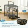 Parrot Cage, Travel Carry Pet Bird Cage, with Metal Handle Image 2
