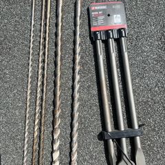 Large masonry Drill bits and Chisel set