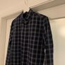 Zara Mens Navy Check/Tartan Shirt Image 5