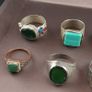 Antique Brass Rings Lot of 15 Mixed Vintage Collectible Rings Image 10