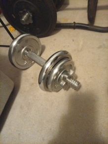 Chrome silver Dumbell 10kg