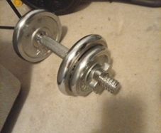 Chrome silver Dumbell 10kg