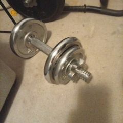 Chrome silver Dumbell 10kg