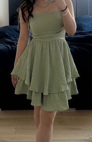 pastel green dress