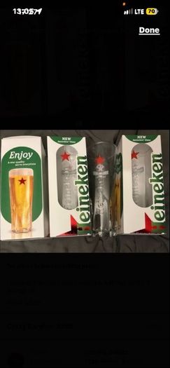Birra Moretti Sale di mare guinness Pint Glass Beer Limited edition Heineken Stella Bavaria Pint Glasses Beer Heineken carlsberg Pint beer Glass brand new with box