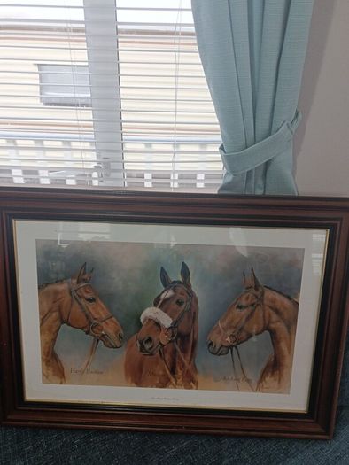 The Three Winter Kings" Framed Horse Racing Print (Hardy Eustace, Moscow Flyer, Kicking King)