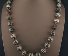 Ancient Burmese Pumtek Pyu & Carnelian Beads Necklace
