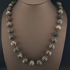 Ancient Burmese Pumtek Pyu & Carnelian Beads Necklace