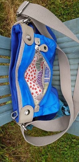 Brand New Fossil Gwen Top Zip Blue Ladies Shoulder Bag