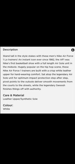 Nike Air Force 1 mens 10.5 - FREE POST